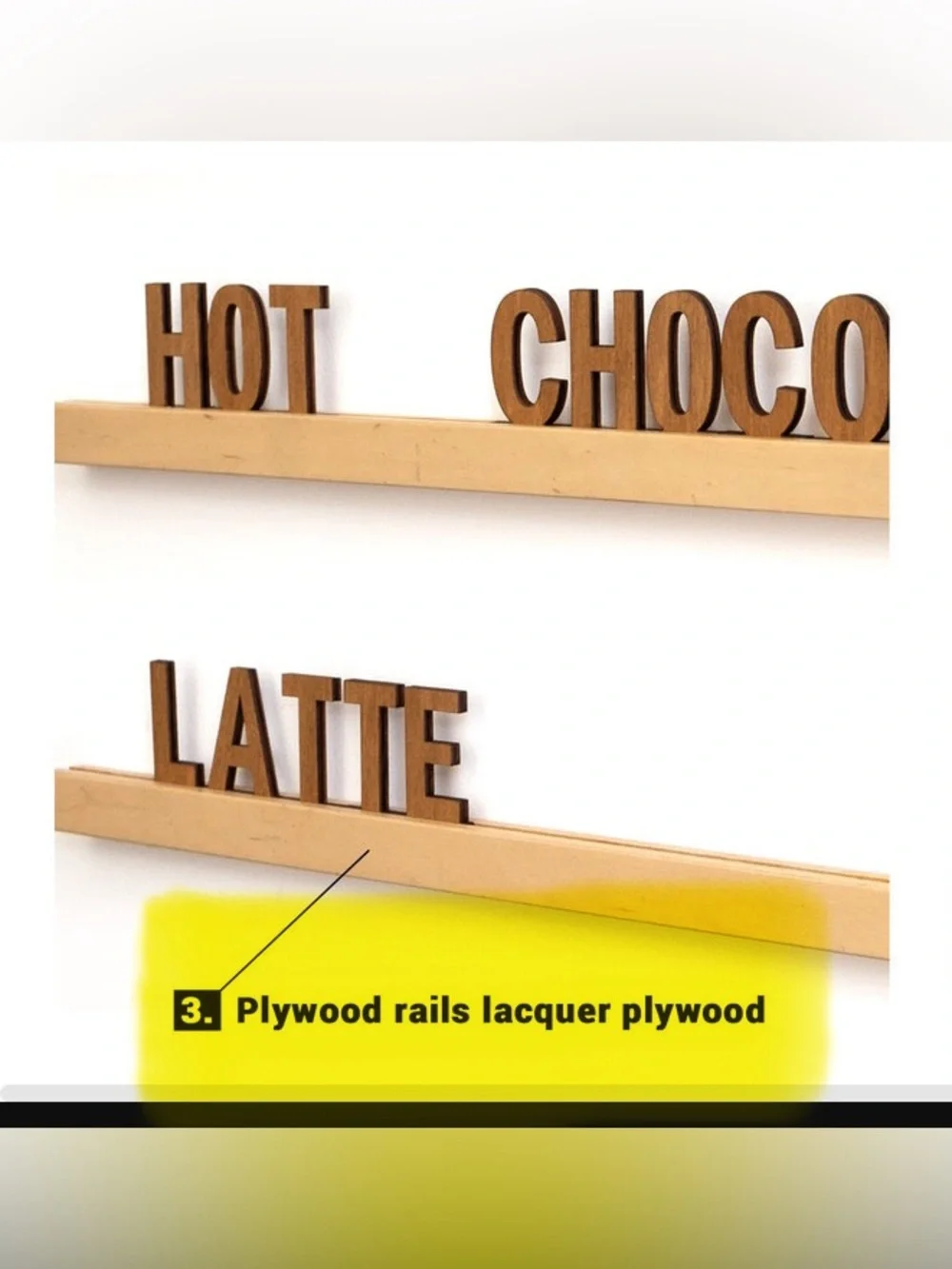 Wall Mounted Menu Rails - Picture 7 of 7